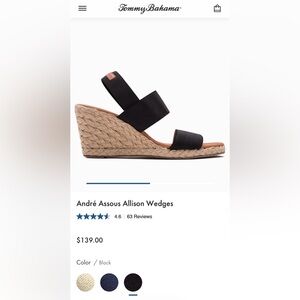 Tommy Bahama Black and Tan Wedges